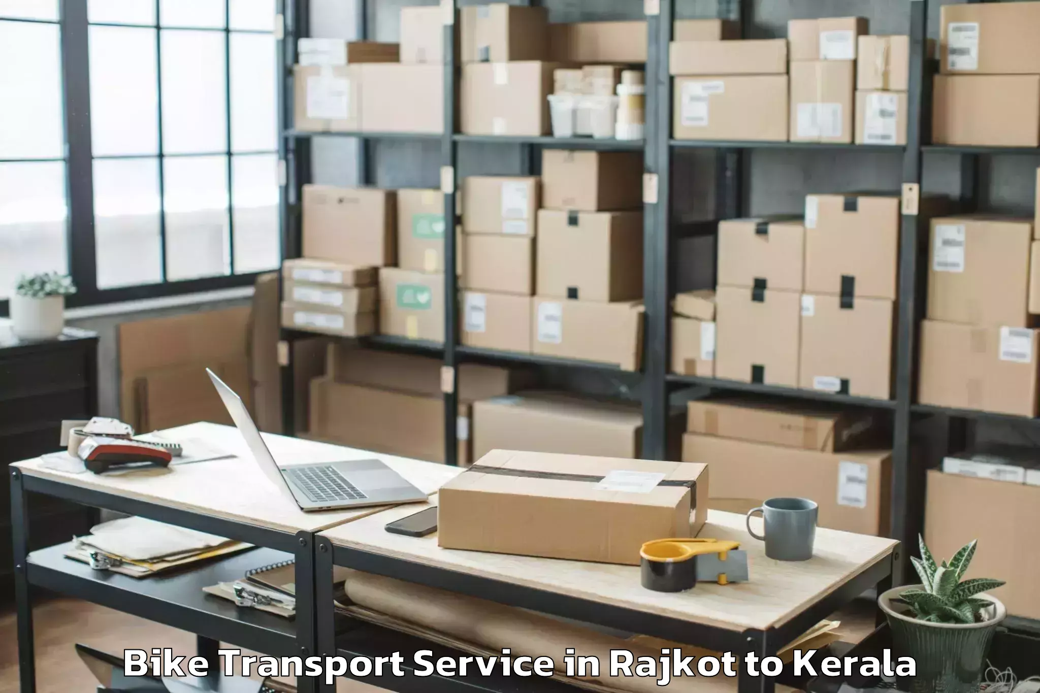 Top Rajkot to Rp Mall Kollam Bike Transport Available